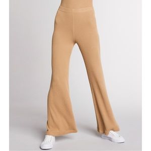 NWT Yummy Sweater Co. Rib Pull-On Pants Tan Size XXL